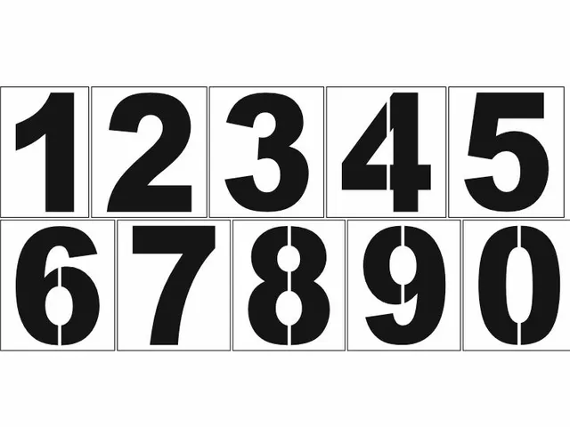 Șabloane cifre de la 0 la 9 pentru marcaje și numerotare pe pardoseală