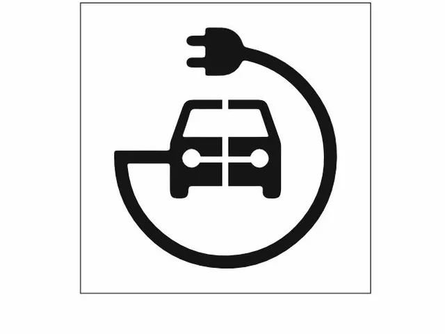 Șablon pictogramă încărcare mașină electrică pentru marcarea parcărilor